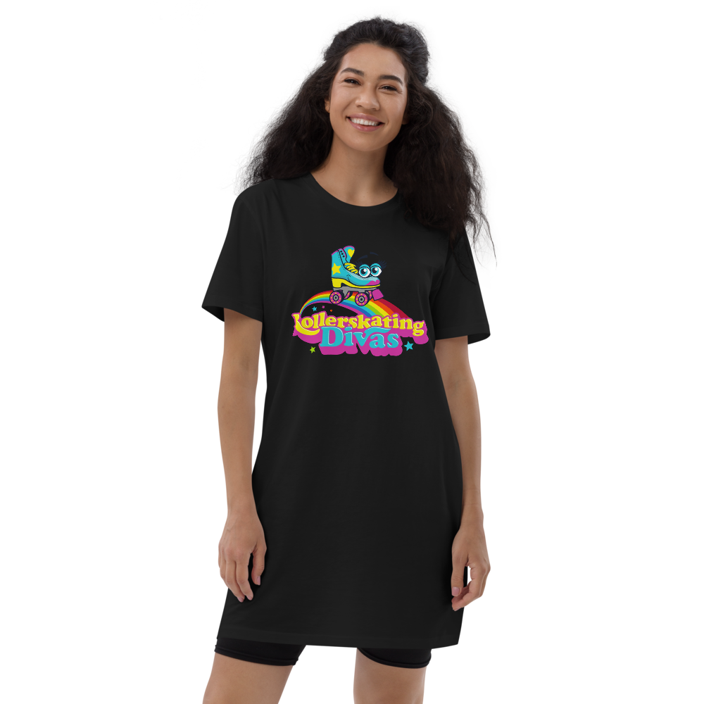 t-shirt dress Organic Rollerskating cotton | Divas
